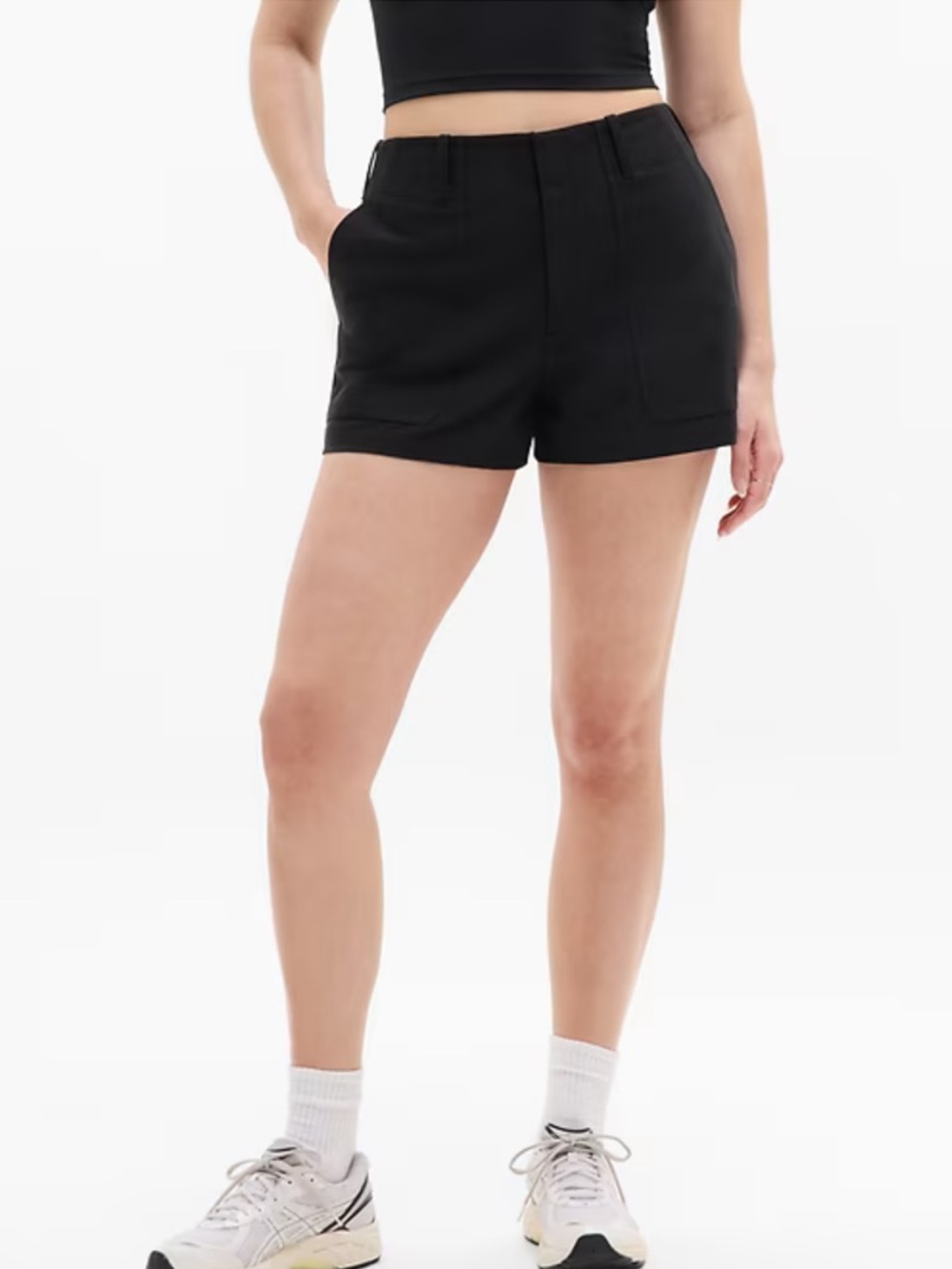 Athleta Skyline High Rise Tailored Shorts Quiet Luxury Size 4
